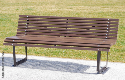 Wooden bench in the park