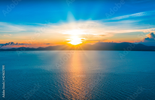 Sunset scenery of Hailing Island, Yangjiang City, Guangdong Province, China