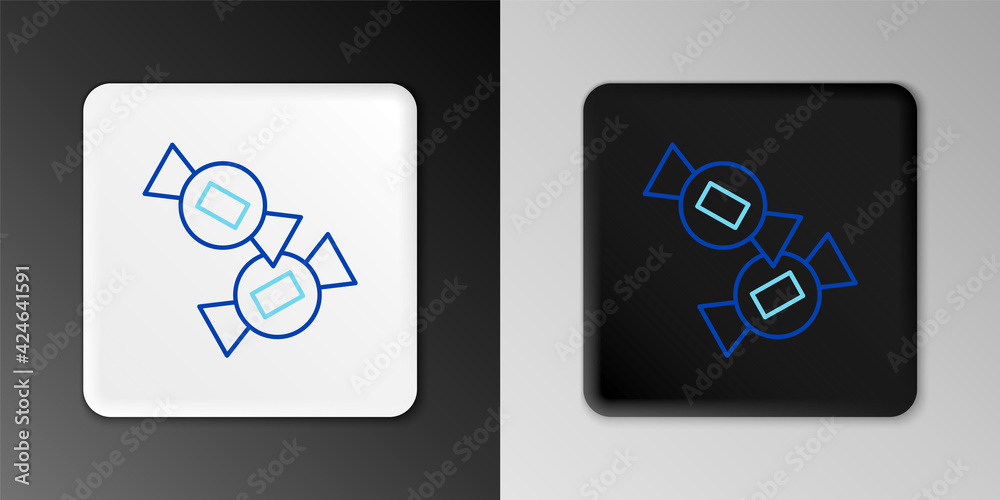Line Candy icon isolated on grey background. Colorful outline concept. Vector Line Candy icon isolated on grey background. Colorful outline concept. Vector