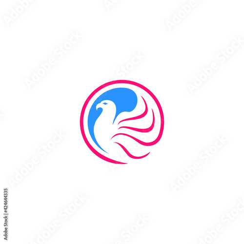 Fototapeta Naklejka Na Ścianę i Meble -  simple eagle icon logo vector illustration
