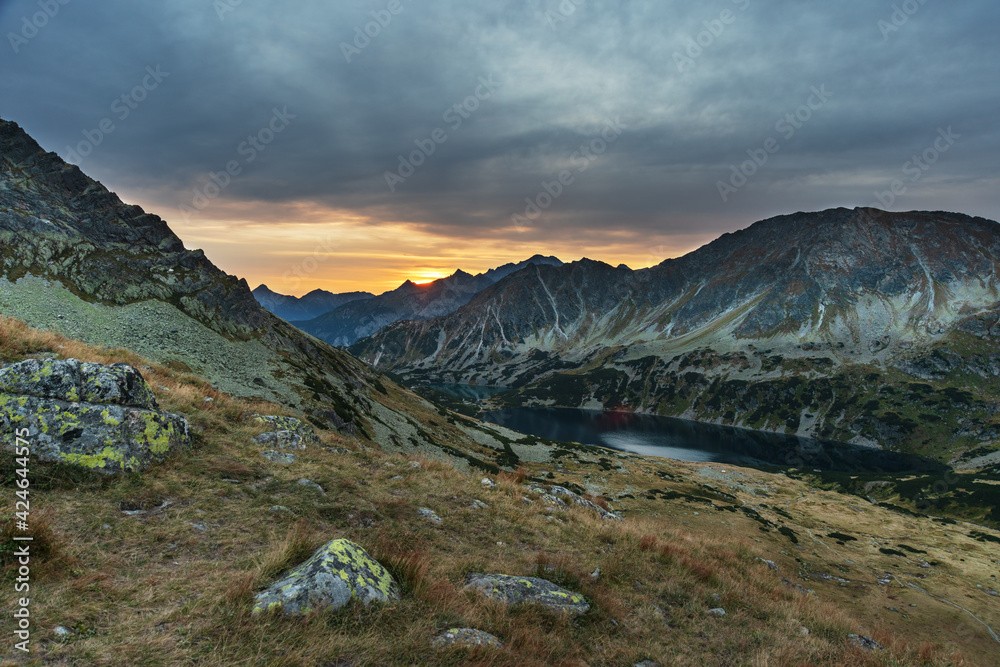 Autumn morning landscapes in the Polish High Tatras