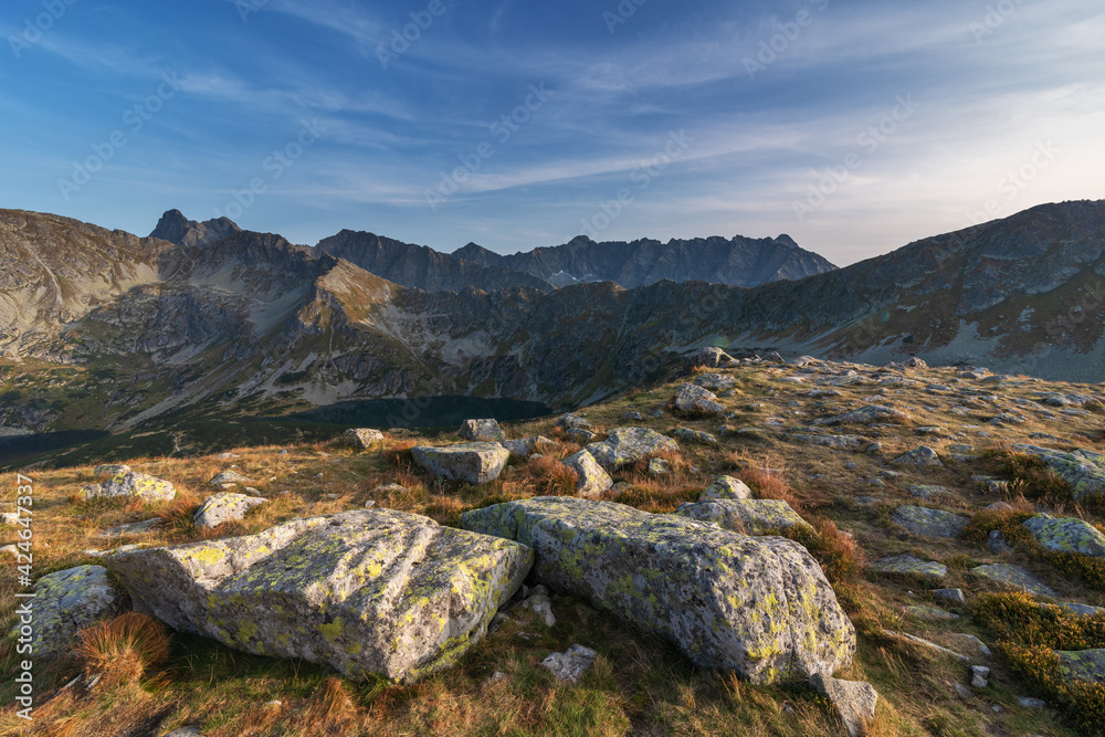 Obraz premium Autumn evening landscapes in the Polish High Tatras