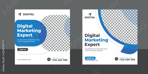 Creative Digital business marketing post banner template, advertising design, social media banner post design photo