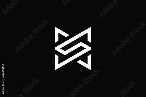 SX logo letter design on luxury background. XS logo monogram initials letter concept. SX icon logo design. XS elegant and Professional letter icon design on black background. S X XS SX