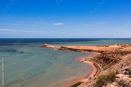 View of coastal formations  off Shark Bay  near Denham  Western Australia