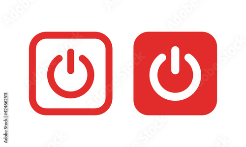 Power off switch button vector icon illustration.