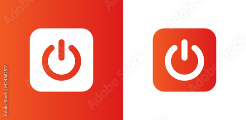 Power off switch button vector icon illustration.