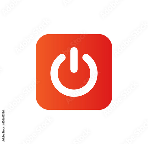 Power off switch button vector icon illustration.