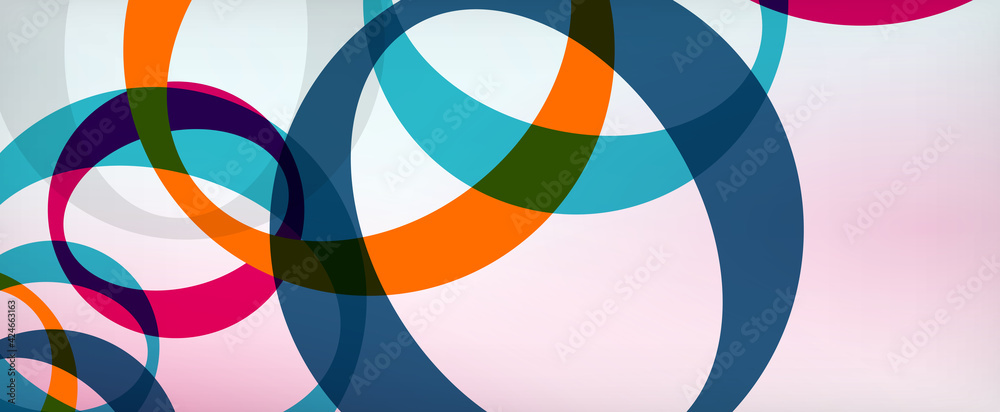 Ring geometric shapes, o letter repetition wallpaper. Abstract background for business or technology presentations, internet posters or web brochure covers Ring geometric shapes, o letter repetition wallpaper. Abstract background for business or technology presentations, internet posters or web brochure covers