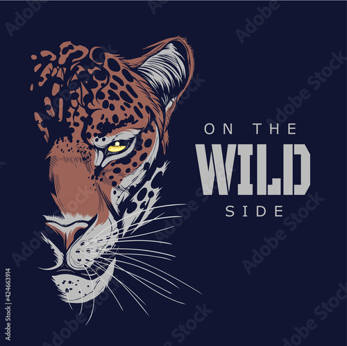 On the wild side jaguar illustration