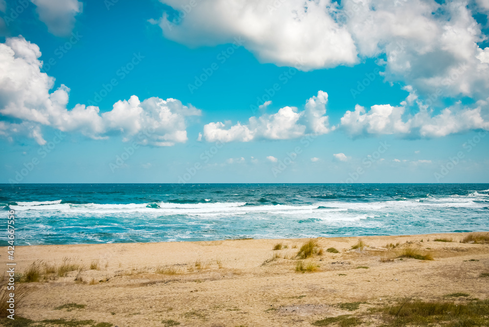 Sandy beach on the Black Sea, Bulgaria Sandy beach on the Black Sea, Bulgaria