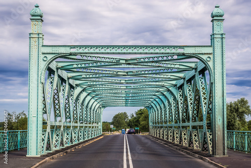Bridge over Notec River in Czarnkow town, Wielkopolska region, Poland photo