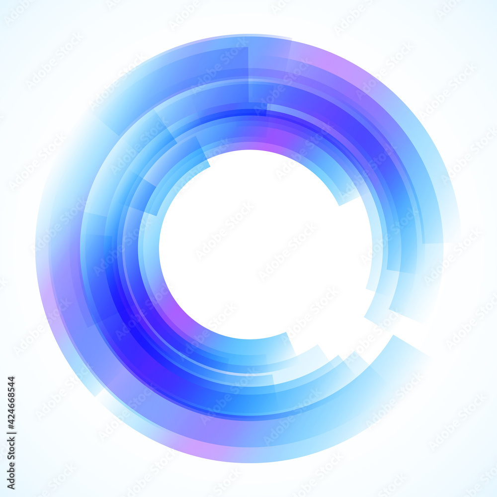 Obraz premium Geometric frame from circles, vector abstract background, wallpaper