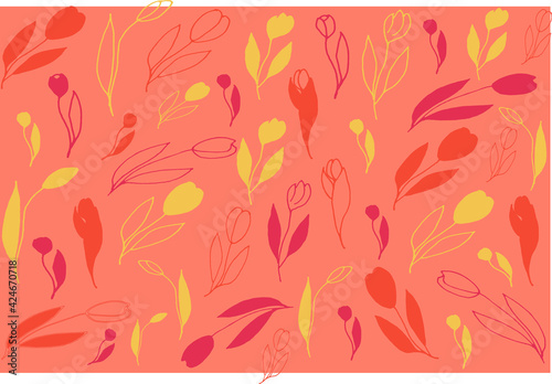 spring background tulips