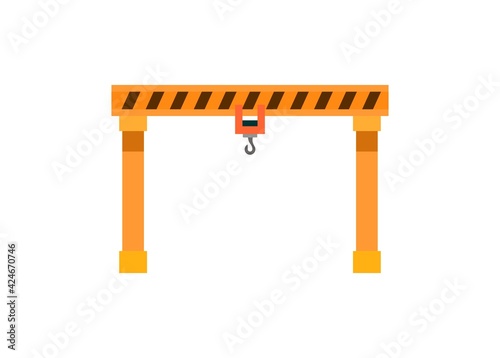 Overhead crane. simple flat illustration