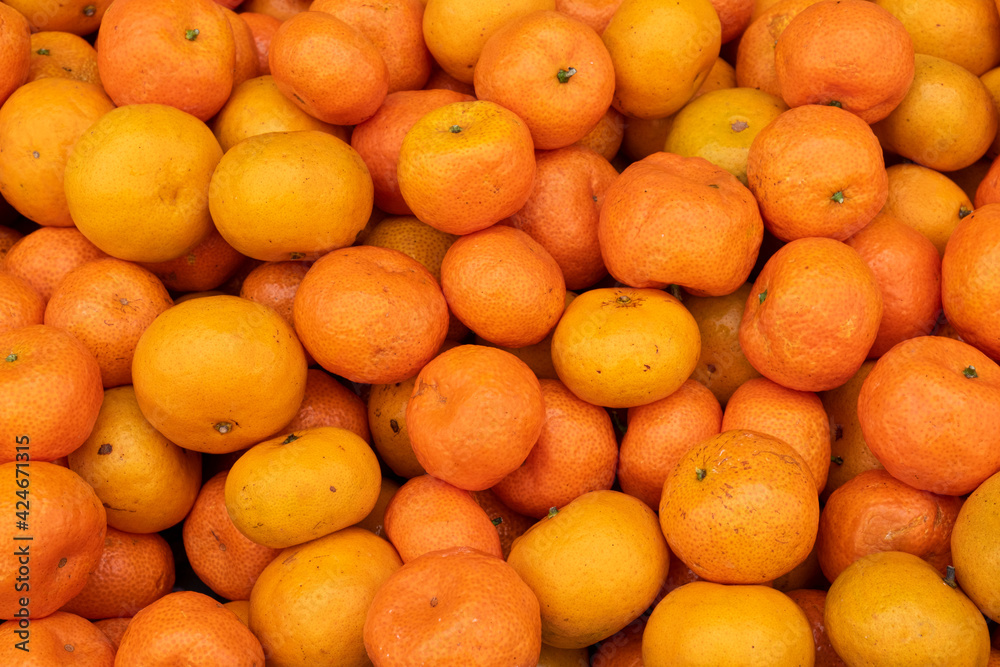 Mandarin orange or Tangerine orange pattern use for background,wallpaper,poster,banner.