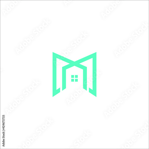 M home logo design vector sign