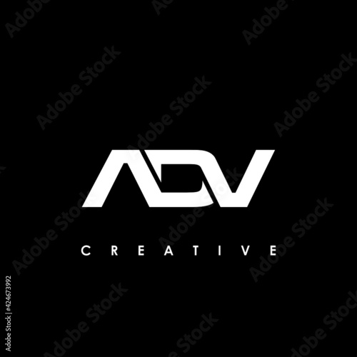 ADV Letter Initial Logo Design Template Vector Illustration