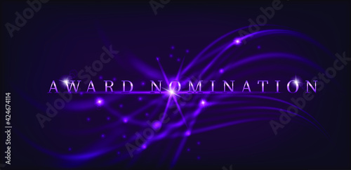 Award nomination for banner design. Award nomination background. Vector illustration. Purple background.