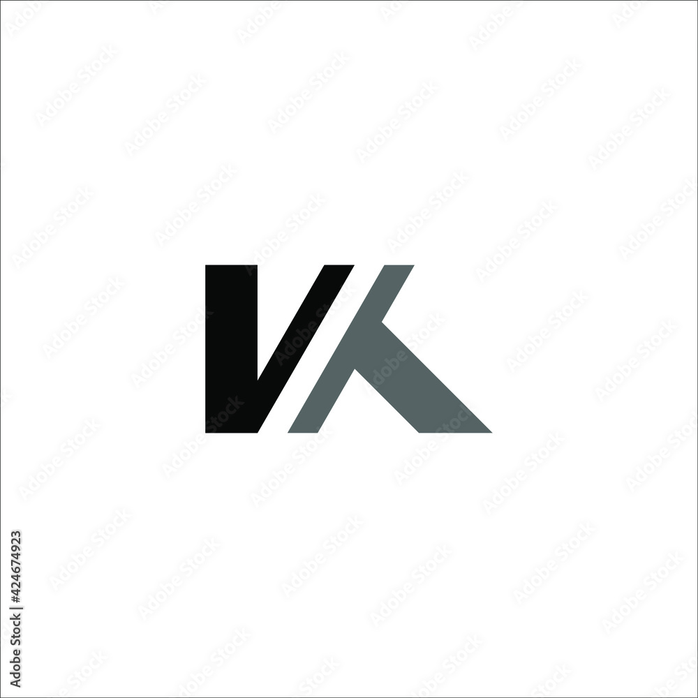 VK logo design vector sign VK logo design vector sign