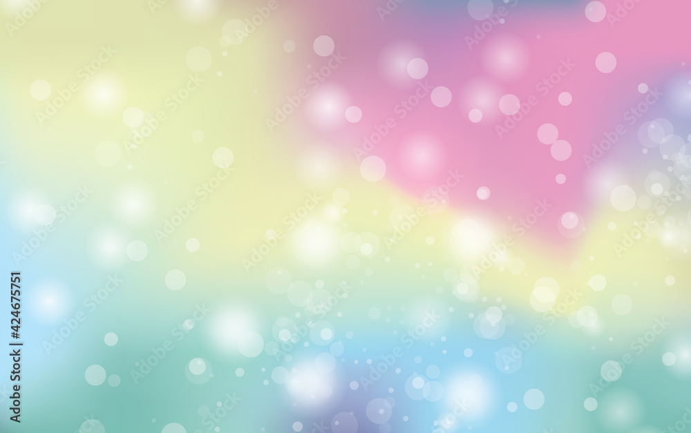 Galaxy fantasy background with rainbow mesh