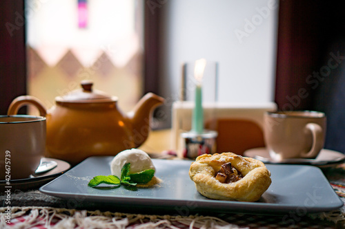 Wallpaper Mural Traditional Georgian sweets and desserts with hazelnuts, walnuts, grape juice, honey, chocolate. Baklava, nakhini, churchkhela. Fresh fruits and candied fruits. Traditional Turkish coffee. Torontodigital.ca