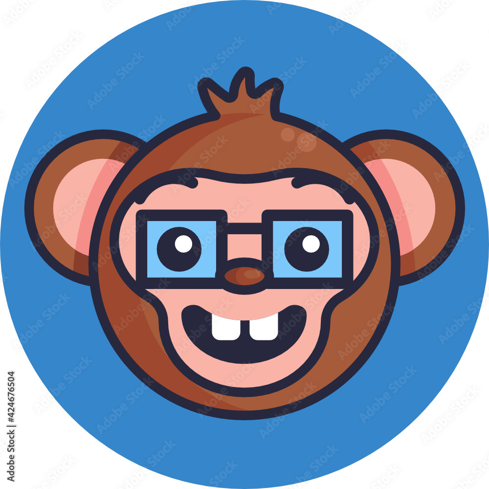 Monkey Emoji Icon. Vector Illustration. Monkey Emoji Icon. Vector Illustration.