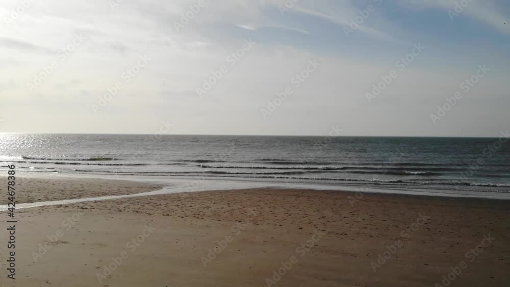 On the beach in autumn, fall or winter, tranquil and relaxing scenario On the beach in autumn, fall or winter, tranquil and relaxing scenario