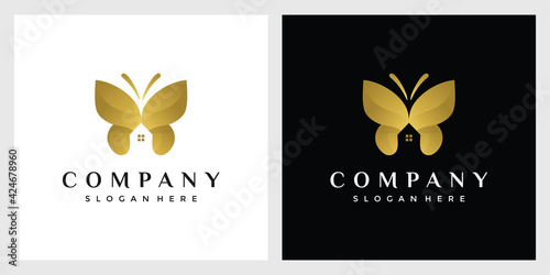 butterfly, home, logo design inspiration