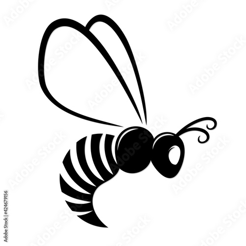 A symbol of the flying stylized wasp.
