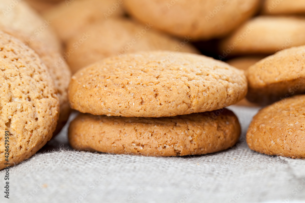hard cookies baked with oatmeal and wheat flour hard cookies baked with oatmeal and wheat flour