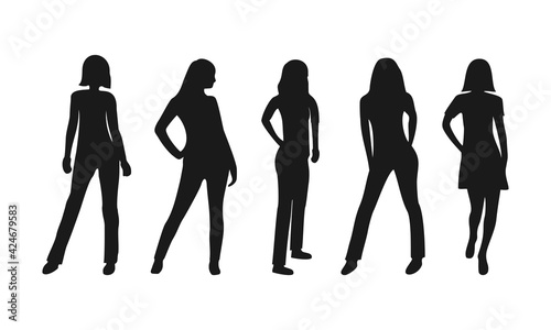 Beautiful woman set illustration vector design