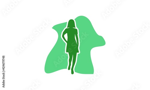 Fashion girl vector icon