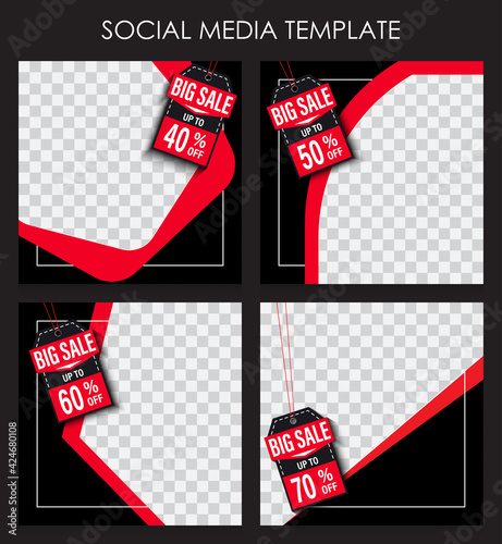 Social media post banner for online learning. digital marketing and frame poster. vector illustration, fully editable instagram and facebook square post simple banner frame.