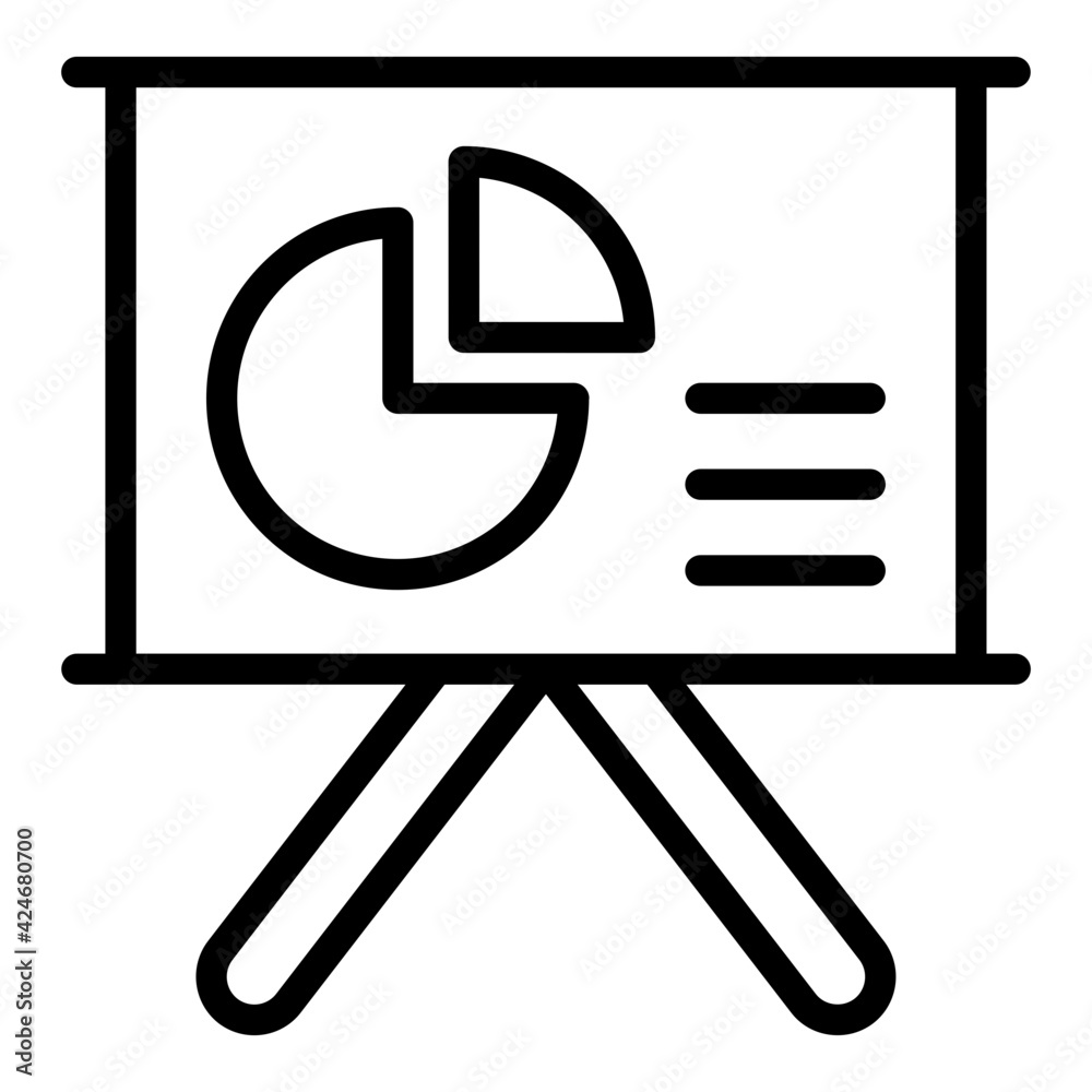 A linear design, icon of business presentation A linear design, icon of business presentation
