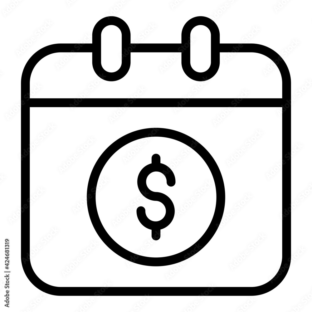 A linear design, icon of payday A linear design, icon of payday