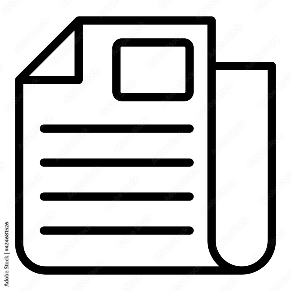 An outline design, icon of cv