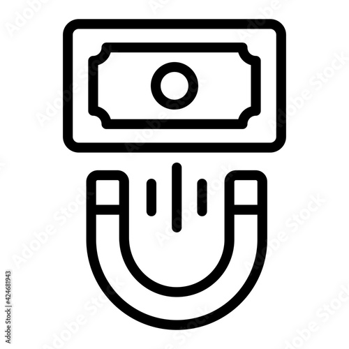 A linear design, icon of attract money