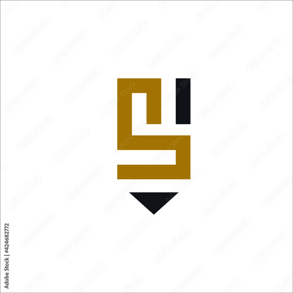 S Letter Pencil Logo S Letter Pencil Logo