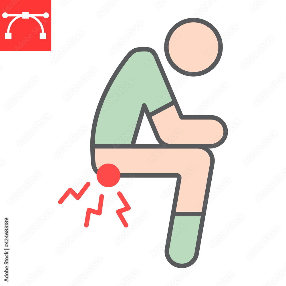Hemorrhoids Color Line Icon Anus Pain And Constipation Hemorrhoid Vector Icon Vector Graphics