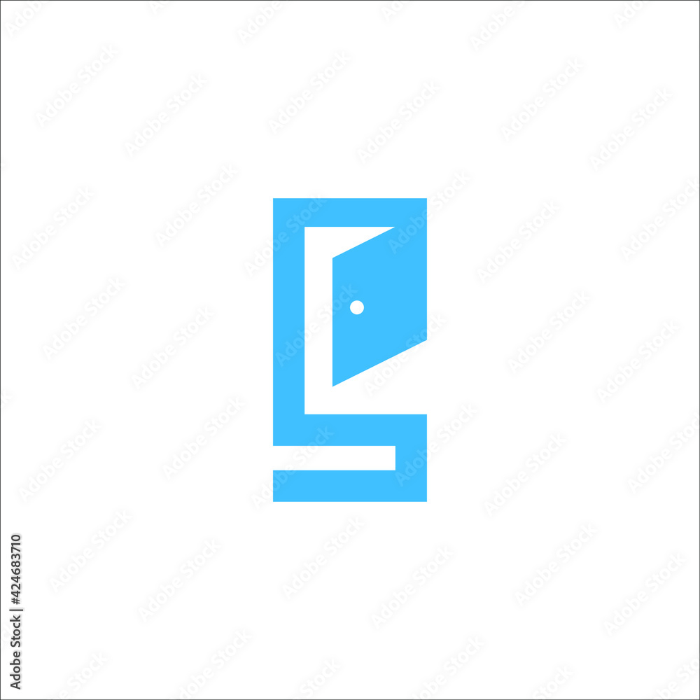 S Door logo design vector sign S Door logo design vector sign