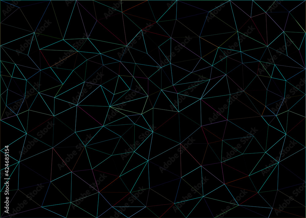 Abstract background. 
Triangular lines, various colors, beautiful.for graphic design, space for text.