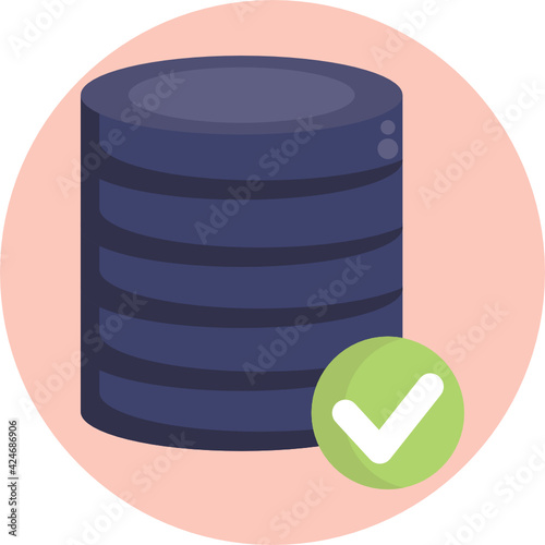 Server Icon. Database Icon. Vector Illustration