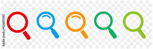 虫眼鏡アイコンセット