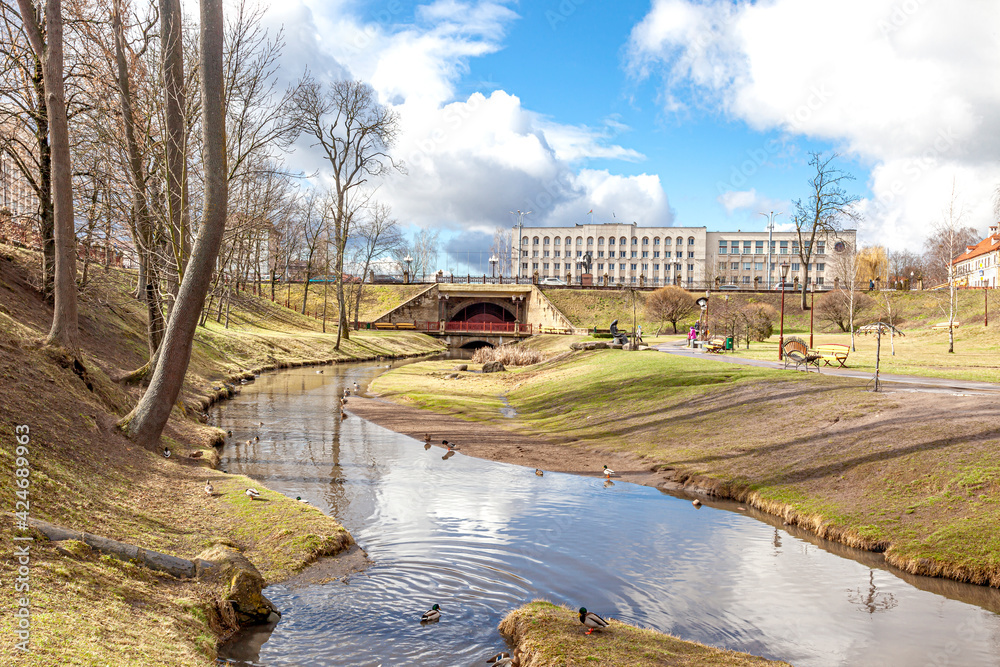 Obraz premium The city of Grodno. City Zhiliber's park
