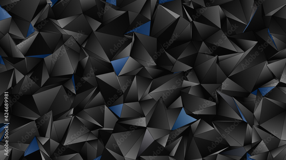 Fototapeta premium 3d Triangles, abstract background. Design wallpaper.