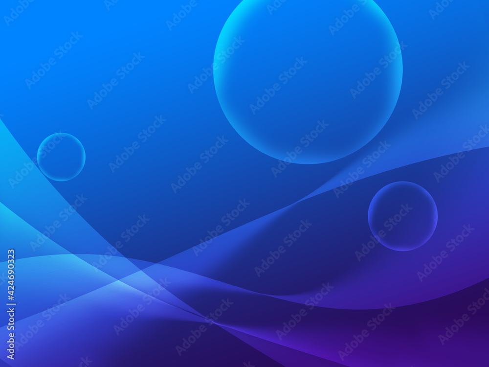 Abstract background of Light white lines and circles on the gradient, blue and purple, for text and design.. Abstract background of Light white lines and circles on the gradient, blue and purple, for text and design..