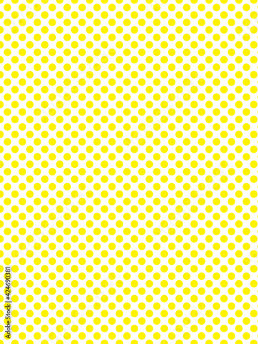Dots seamless pattern yellow color on white background, for design...