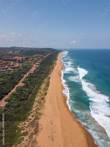An aerial view of Zimbali beach