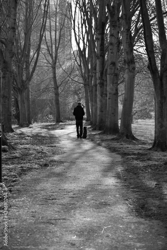 Best friends walk in the park